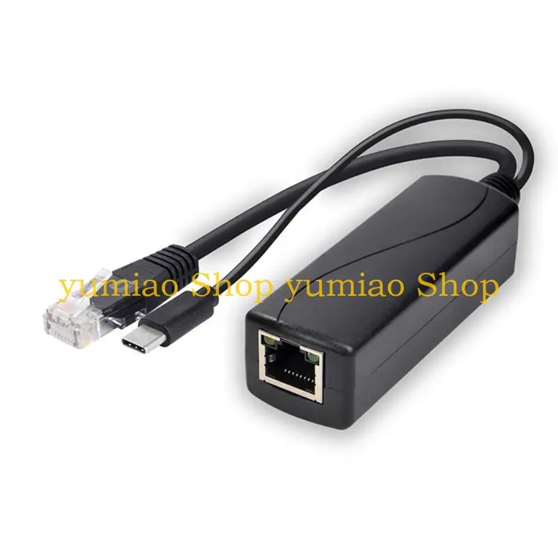 587B POE SPLITTER 5V USB Power Over Ethernet 48V ถึง 5V Poe Splitter สำหรับกล้องประเภท USB C. 5.5x2.1 3.5x1.35