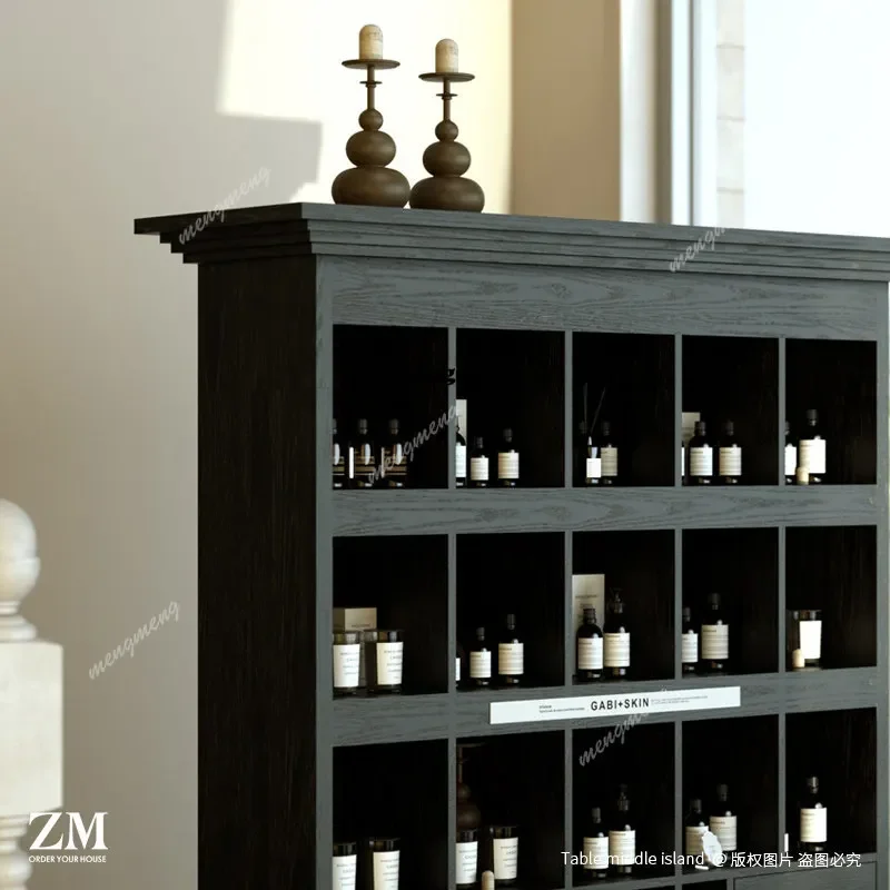 

A4567 Fragrance Shop Display Cabinet Vintage Aromatherapy Essential Oil Display Cabinet Beauty Salon Display Stand Standing Cabi