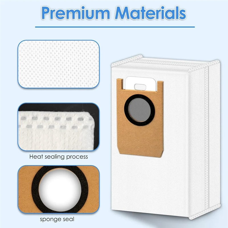 Stable-For Eufy Omni S1 Pro Self Draining Station Robot Vacuum Cleaner Parts Dust Bags For Robot Vacuum Cleaner