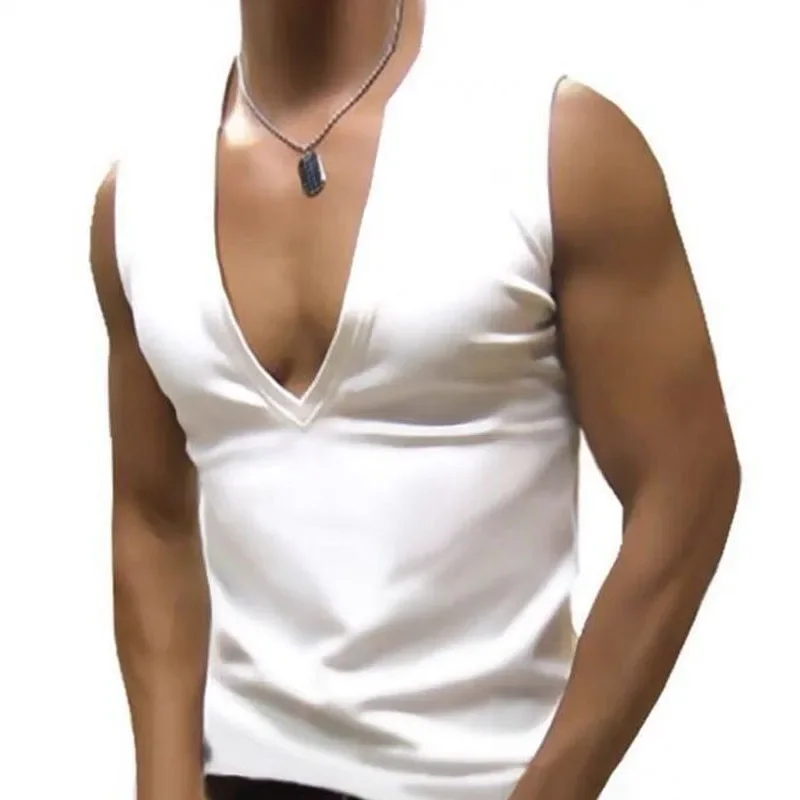 2024 Summer New Round Neck Leopard Tight Tops Men's Fashion Korean Elastic Breathable All-match Comfortable Tank Tops