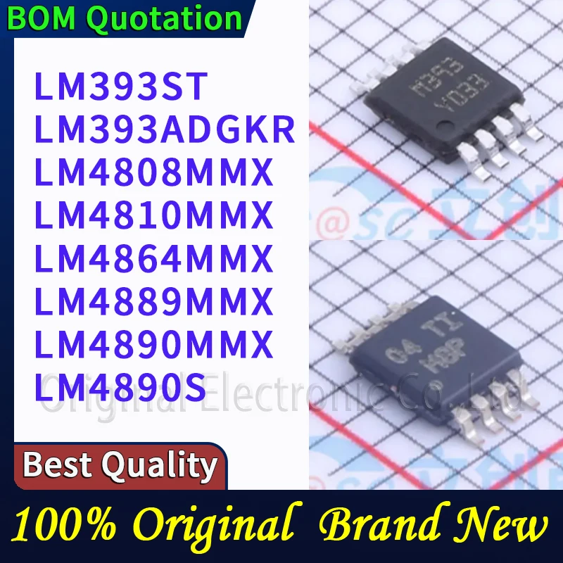 

5 шт./лот LM393ST LM393ADGKR LM4808MMX LM4810MMX LM4864MMX LM4889MMX LM4890MMX LM4890S В наличии Оригинальные высококачественные компоненты