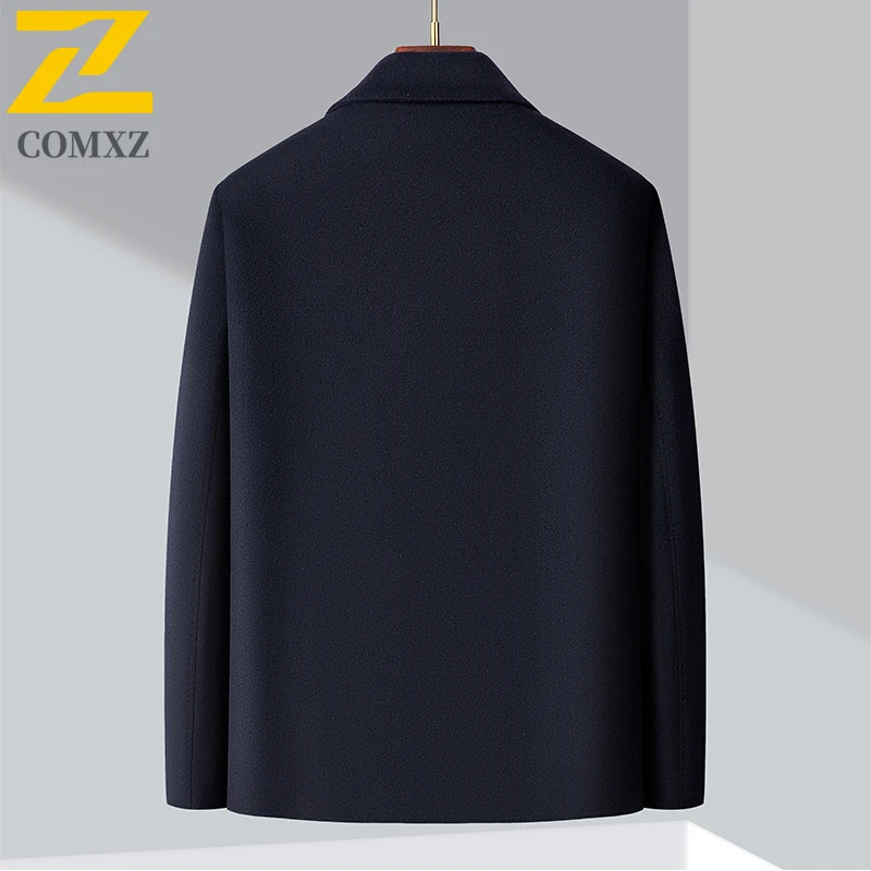 2025 inverno jaqueta de lã masculina nova moda gola aberta anti pilling trench coat clássico destacável para baixo jaquetas quentes internas