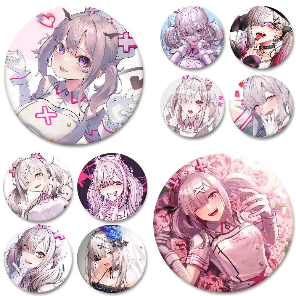Anime Virtual Idol Sukoya Kana Round Badge Lapel Pin Backpack Clothing Jewelry Accessories Gift Brooch