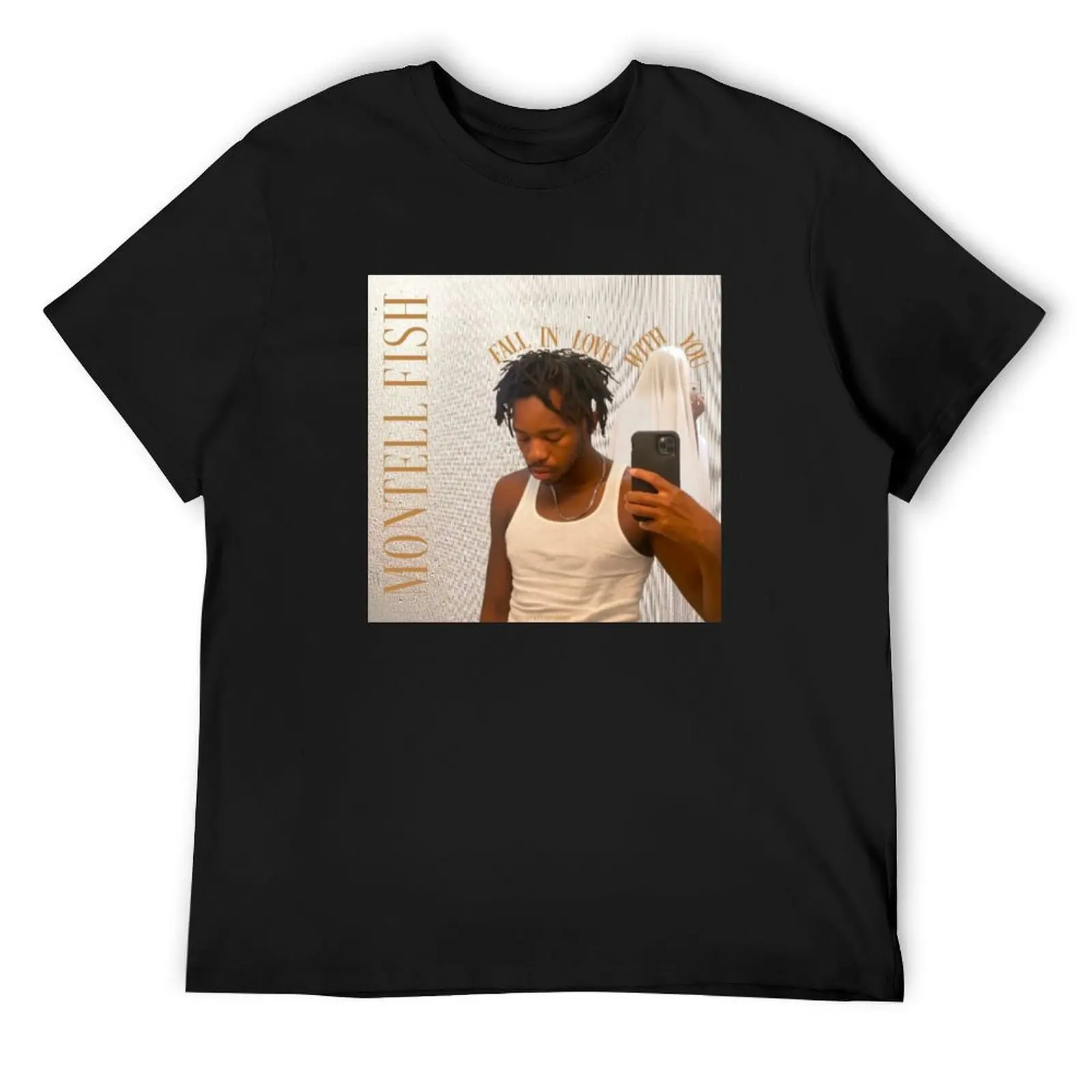 

Montell Fish T-Shirt vintage t shirts Luxury man oversized graphic tee vintage anime shirt mens graphic t-shirts pack