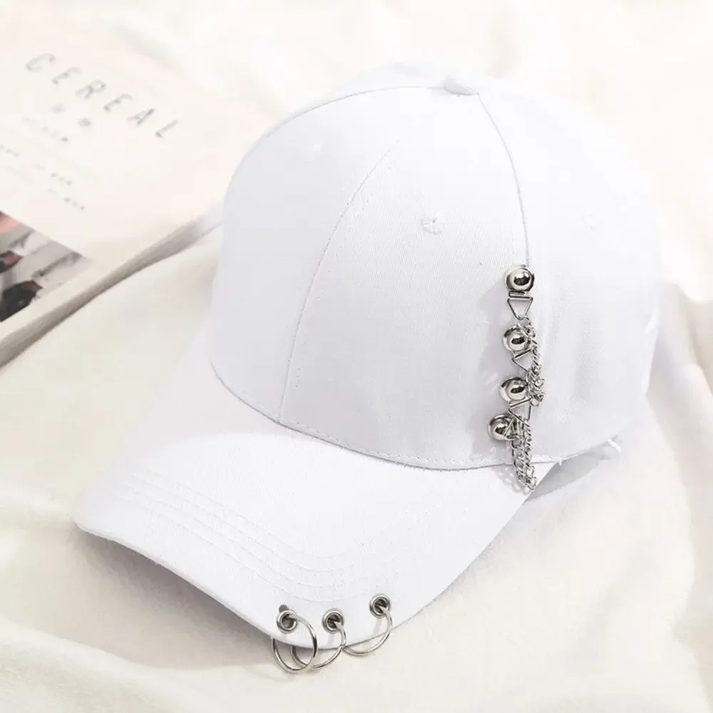 Cappello da baseball femminile Hip Hop Punk Rivetti Anello Torre Eiffel Cappelli Snapback per donna Uomo Berretto da baseball nero solido Casquette