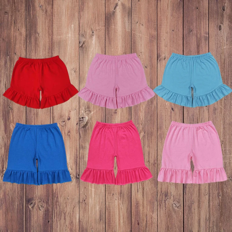 

3.10 Sibling Baby Girls Cotton Ruffle Summer Shorts