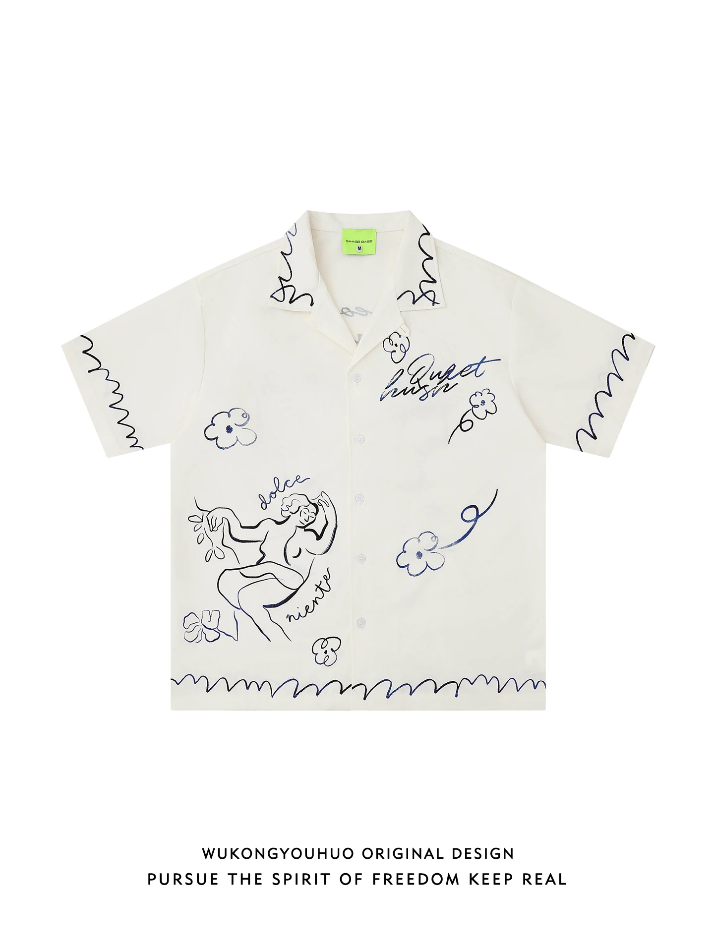 

Loose Men's ort Sve irt fiti Print Casual Summer Wear for Couples Comfortable ex irt American Sle Design