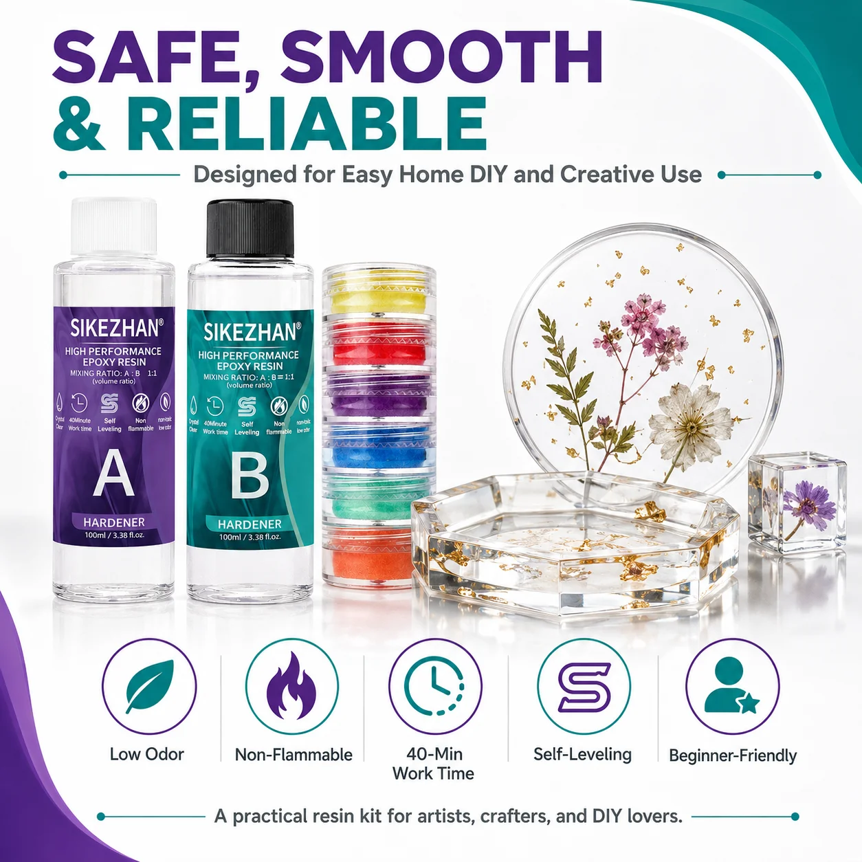 SIKEZHAN Crystal Clear Epoxy R - Resin Art Ratio recension och pris
