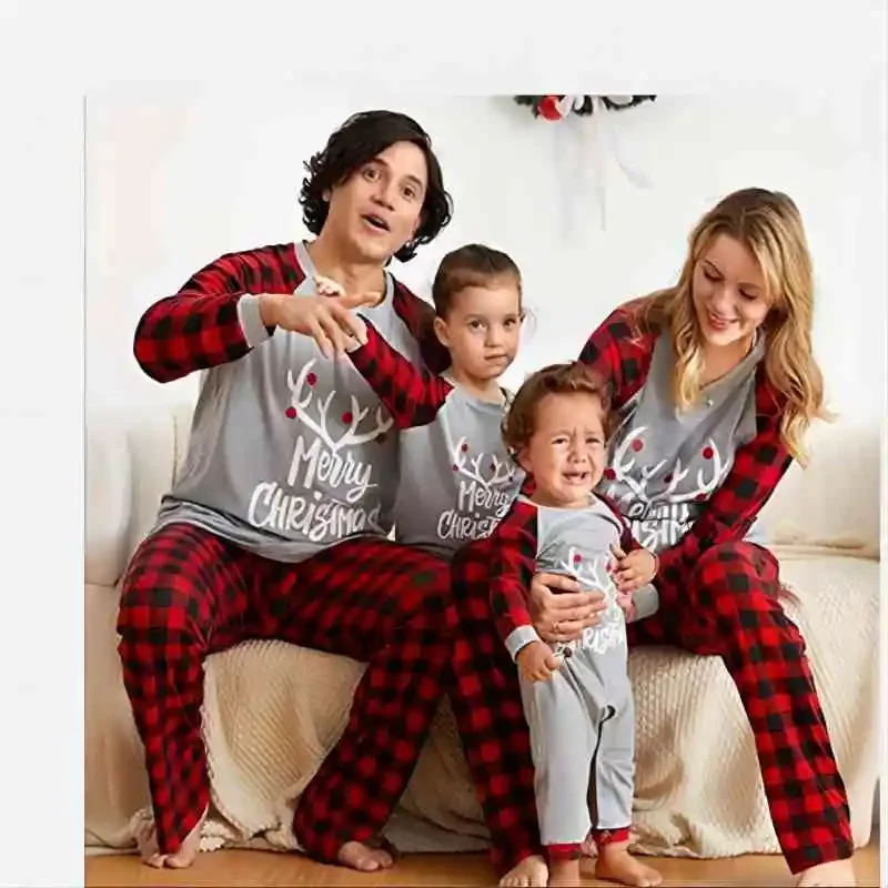 Family Matching Outfits Sleepwear Father Mother Daughter Clothes Family Matching Outfits Pajamas Set 2023 New Christmas