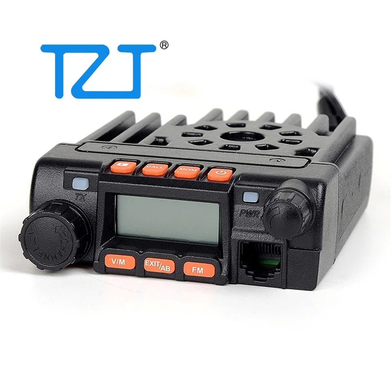 TZT QYT-KT8900 25 واط VHF UHF موبايل راديو صغير الحجم جهاز الإرسال والاستقبال مع كابل تغذية هوائي البرمجة