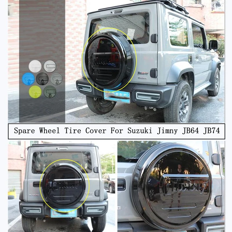 Spare Wheel Tire Cover For Suzuki Jimny JB64 JB74 2019-2023 High Quality Tortoise Shell Decorative Exteriors Refits Accessories