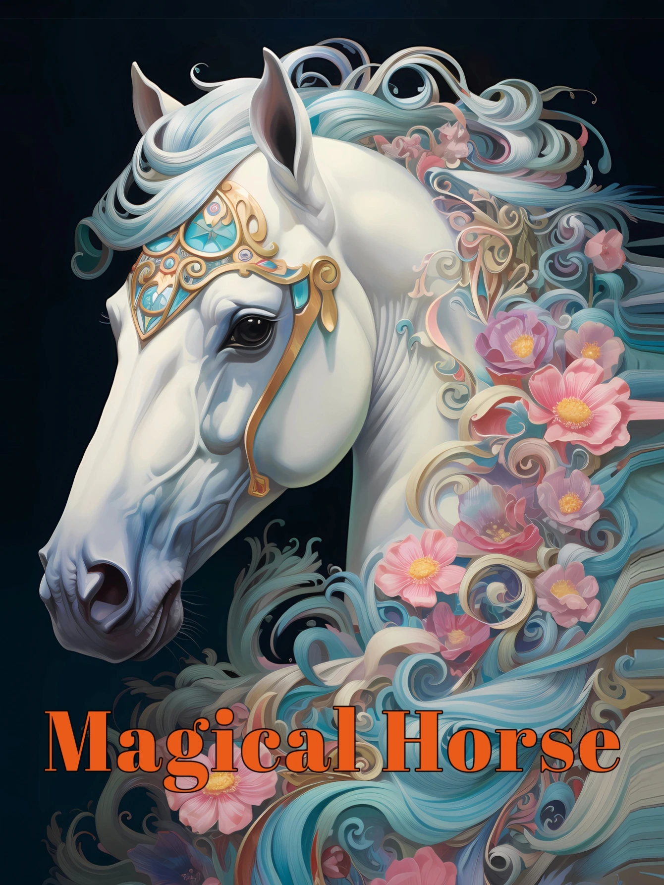 

1Pc Magical Horse Art Coloring Book Original Upgraded Paper Thickened 22 Pages Coloring Books Gift For Holiday Birthday