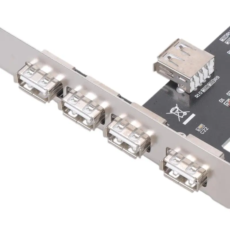 Y1UB PCI naar 4 USB 2.0 uitbreidingskaart Desktopcontroller Ondersteuning 32-bits 33mhz-host