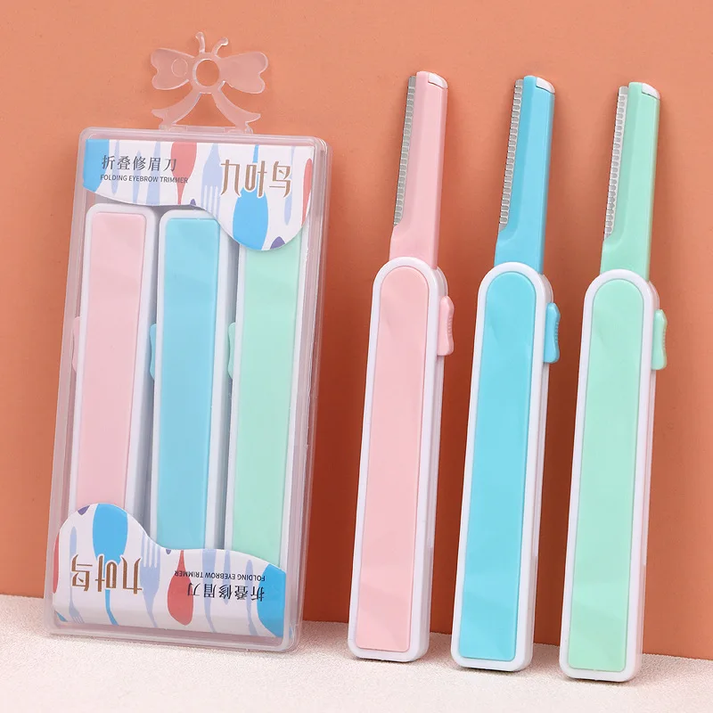 Karsyngirl 3-teiliges Set Verstellbare Augenbrauenrasierer Schmerzfreier Tragbarer Gesichtsrasierer Augenbrauentrimmer Augenbrauenformer Make-up-Werkzeuge