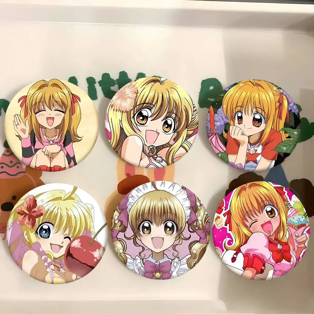 1pc M-Mermaid Melody Pichi Cartoon Style Badge Brooches On Backpack Decoration Round Enamel Pins For Accessorys