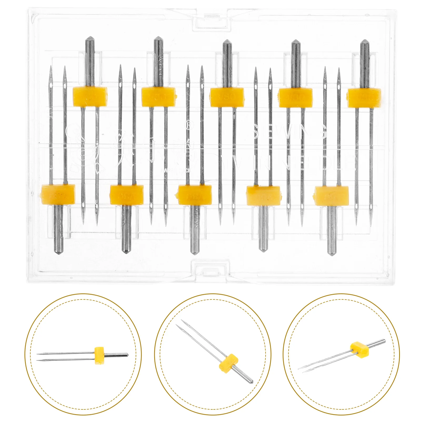 

10pcs Sewing Machine Needles 80 12# Durable Iron Material Versatile Fabric Stitching Tools Home Accessories