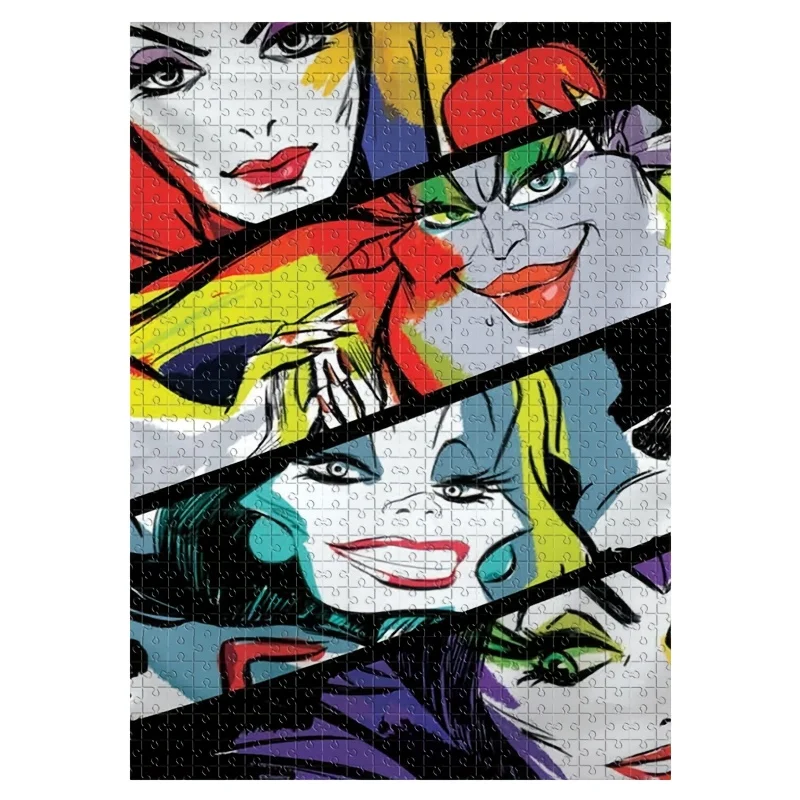 1000 Uds rompecabezas DIY regalo villano Ursula Cruella maléfica reina malvada regalo de vacaciones rompecabezas Casual sala de juegos decoración de pared del hogar grueso