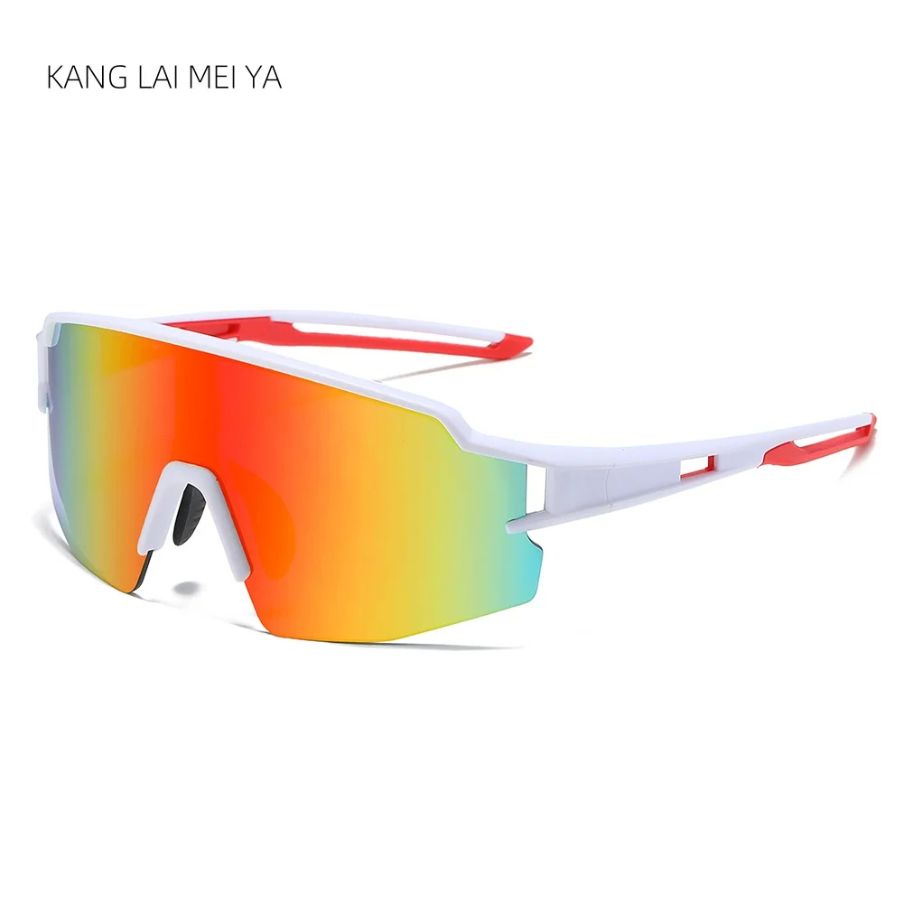 

New set of cycling sunglasses with large frame, colorful and fully electroplated real film, windproof and sun proof sunglasses