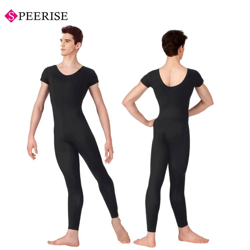 

Men's Adult One Piece Unitard Ballet Dance Costume Spandex Nylon Full Body Leotard Gymnastics Workout Tight Bodysuit Jumpsuits
