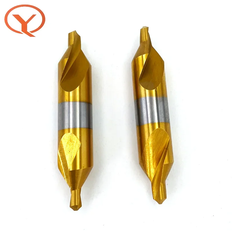 Center Drill Bit TiN Coated Metalworking Hole Drill 60 Degree Countersinks Angle Bit Metal Drill Bit HSS Metal Drill Bit