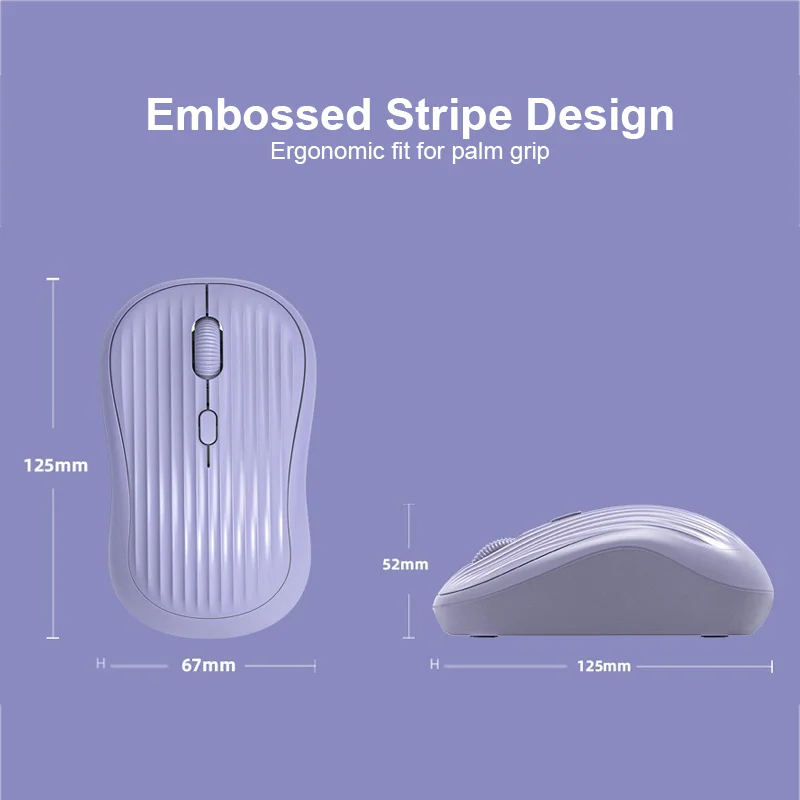 Мышь Компьютерная Бесшумная оптическая, 2,4 ГГц, Bluetooth, Type-C, USB