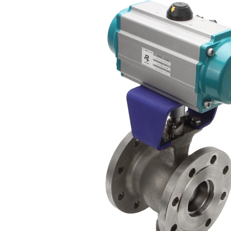 

Factory Hot Sale Pneumatic V-shaped Ball Valve SS304 SS316 Body Pneumatic V-shaped Ball Valve with Pneumatic Actuator