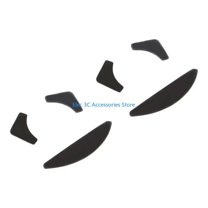 Alfombrilla para patines ratón Y51A, pies para ratón para DeathAdder, alfombrilla ratón negra con borde curvo