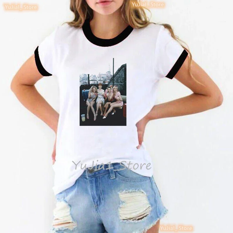 Vintage Tshirt Women Sex And The City Print T Shirt Femme Summer Fashion Short Sleeve T-Shirt Female Harajuku Shirt Streetwear