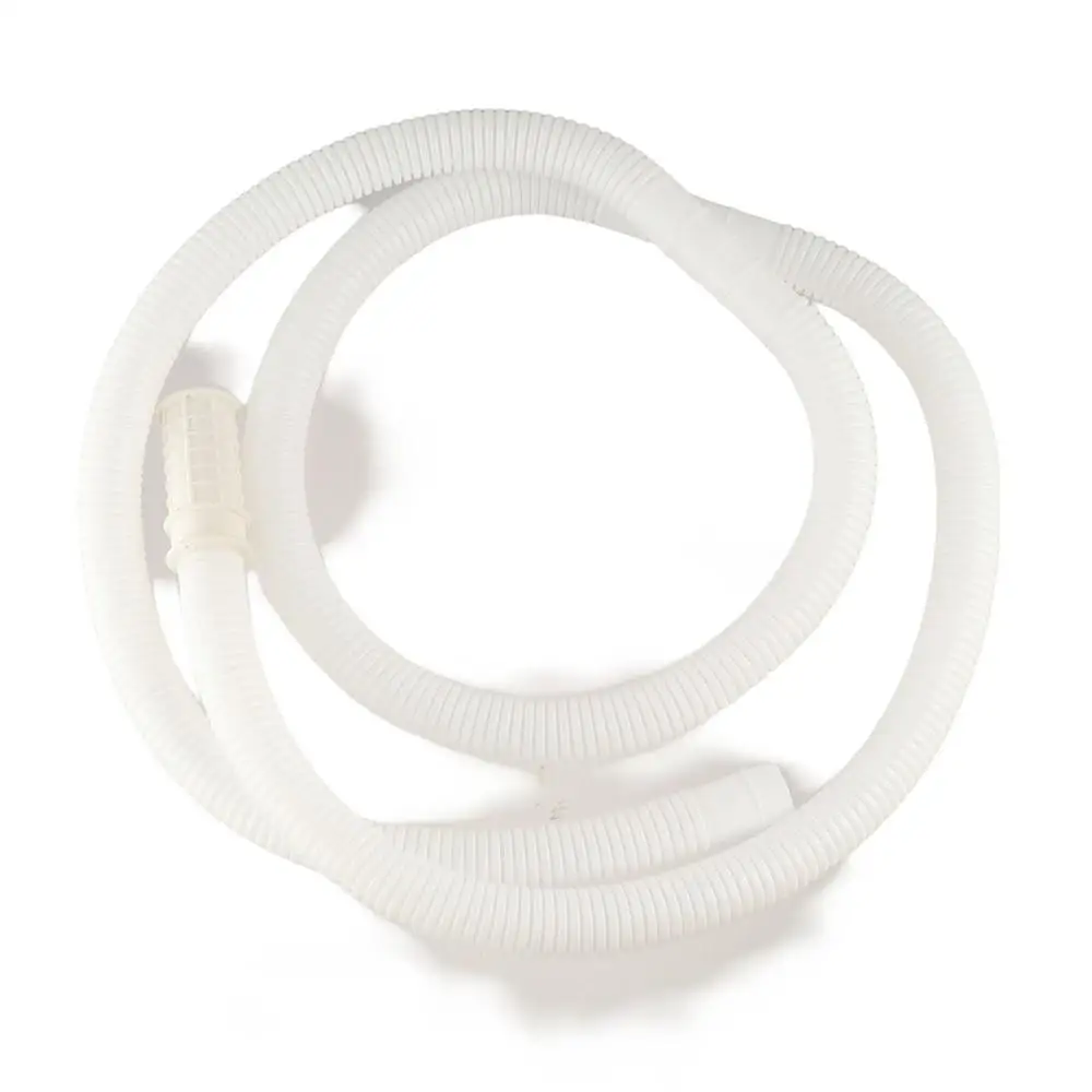Plastic Washing Machine Inlet Pipe White Portable Faucet Extension Connector Hose Flexible with Pipe Clamp Water Inlet Hose
