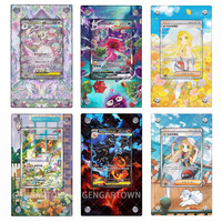 Pocket Monster Series Card Display Stand Lillie Oricorio Charmander Charizard Garchomp Game Collection Kaka Brick DIY Gift Toy