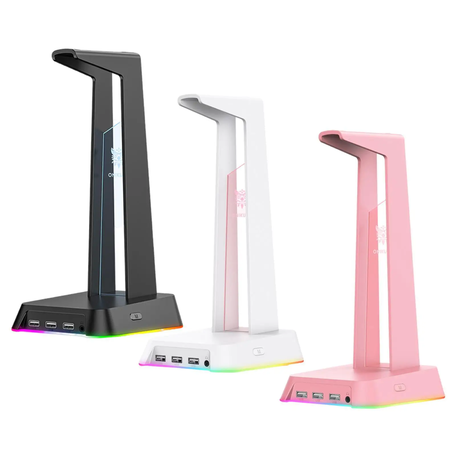 RGB-Kopfhörerständer mit 3,5-mm-Universalhalterung für Office Desktop PC Home