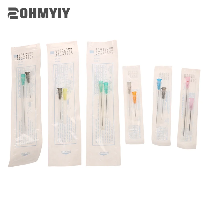 

2pcs/pack*50 Disposable Medical Sterile Blunt Tip Micro Cannula Needle For Injectable Hyaluronic Acid Dental Irrigation Needle