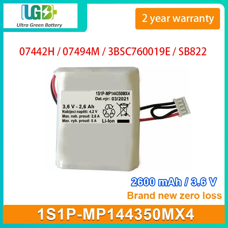 

UGB New battery For 1S1P-MP144350MX4 07442H 07494M 3BSC760019E SB822 Rechargeable battery 3.6V 2600mAh