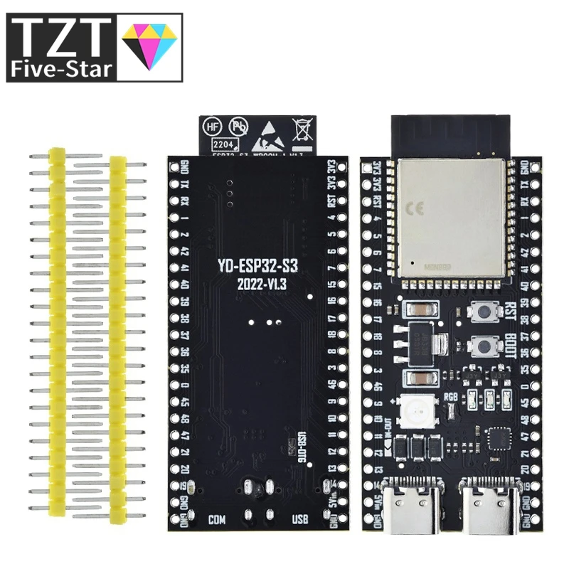 ESP32 / ESP32-S3 WiFi+Bluetooth Internet Of Things Dual Type-C Development Board Core Board ESP32-S3-DevKit C N16R8 For Arduino