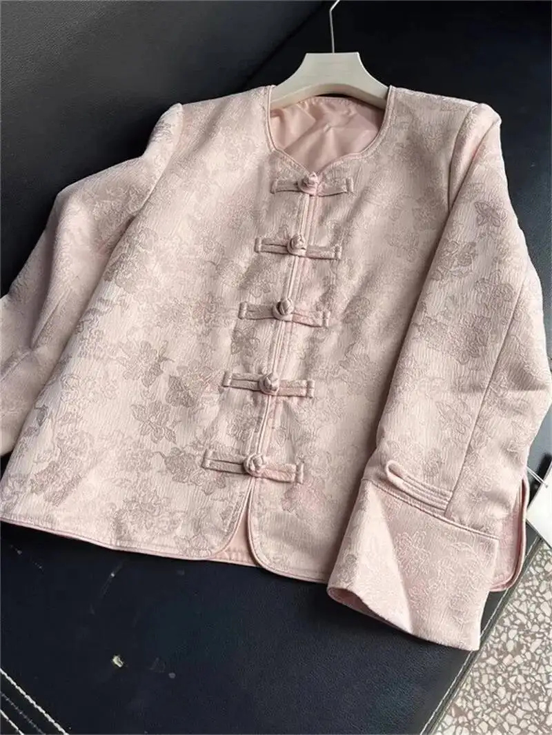 Nuovo stile cinese giacca retrò top per abbigliamento da donna primaverile ricamato cappotto cheongsam migliorato G887