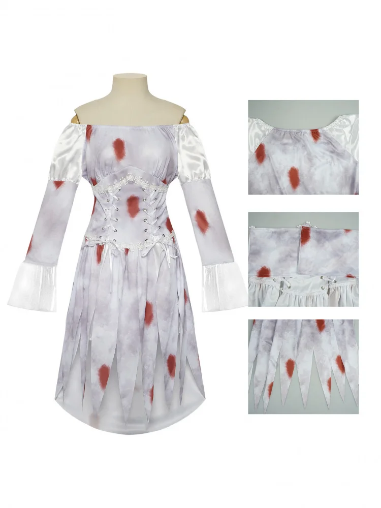

Zombie Game Uniform Cosplay Costume Women's Style Halloween Wedding Ghost Hell Goddess Stage Performance Blood Costume