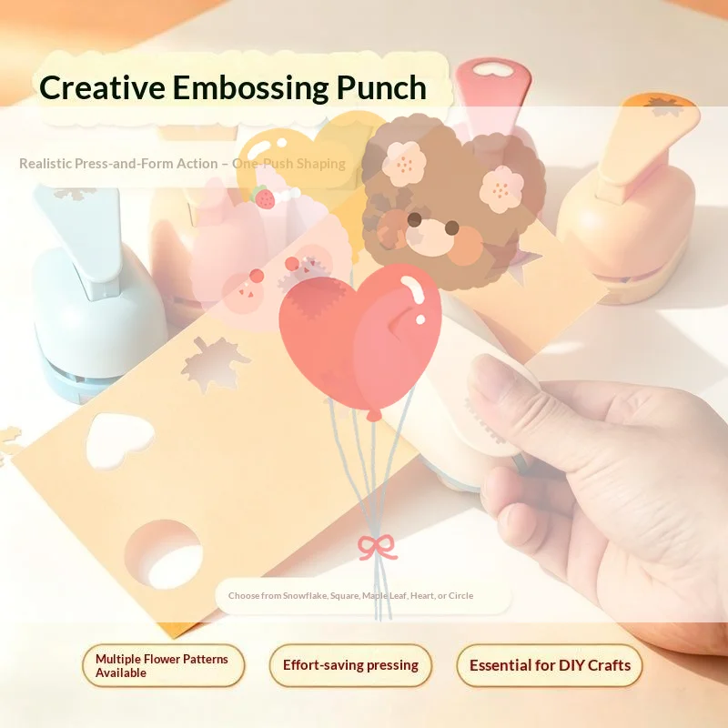 Flower Punch Furador 7.5 * 5 * 6cm Diy Paper Cut Eva Foam Maker Puncher Scrapbooking Labor Saving For Kid Hole Punch Embossing