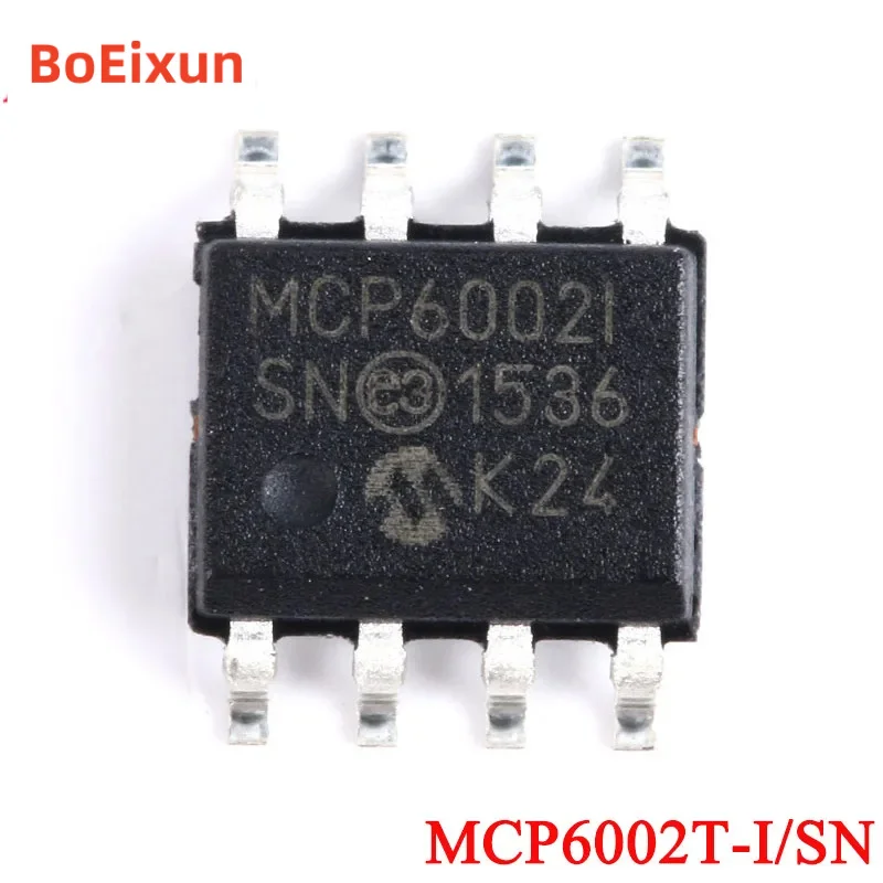 10Pcs/1pc MCP6002 MCP6002T-I/SN MCP6002I/SN SOIC-8 Dual Channel Operational Amplifier 1.8V 1MHz Chip IC