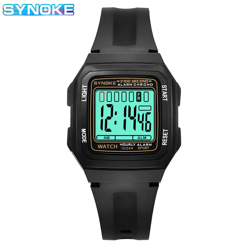 Sports Digital Watch for Men: Water-Resistant, Stopwatch- Stylish Square Design for Precision Timing & Durability
