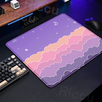 Small Size 40x45cm Pink Mouse Pad Cute Pastel Clouds Deskmats Xs Kawaii Purple Rugs Mice Table Pad Extended Gaming Keyboard Mats