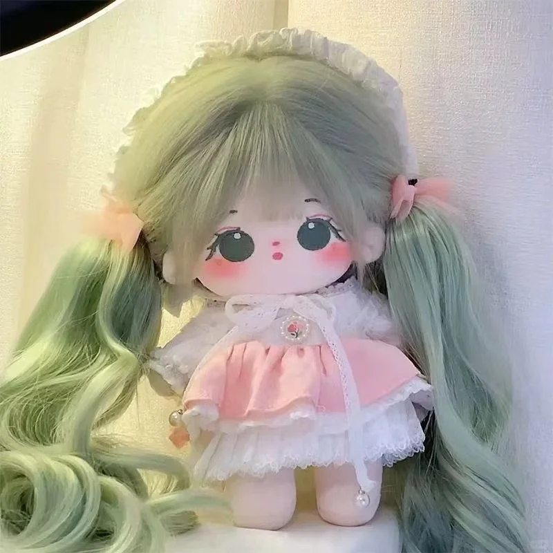 Cute 20cm Authentic Cotton Doll Plush Toy for Girls Soft Stuffed Collectible Figure with Replaceable Clothes New Year Kids Gift