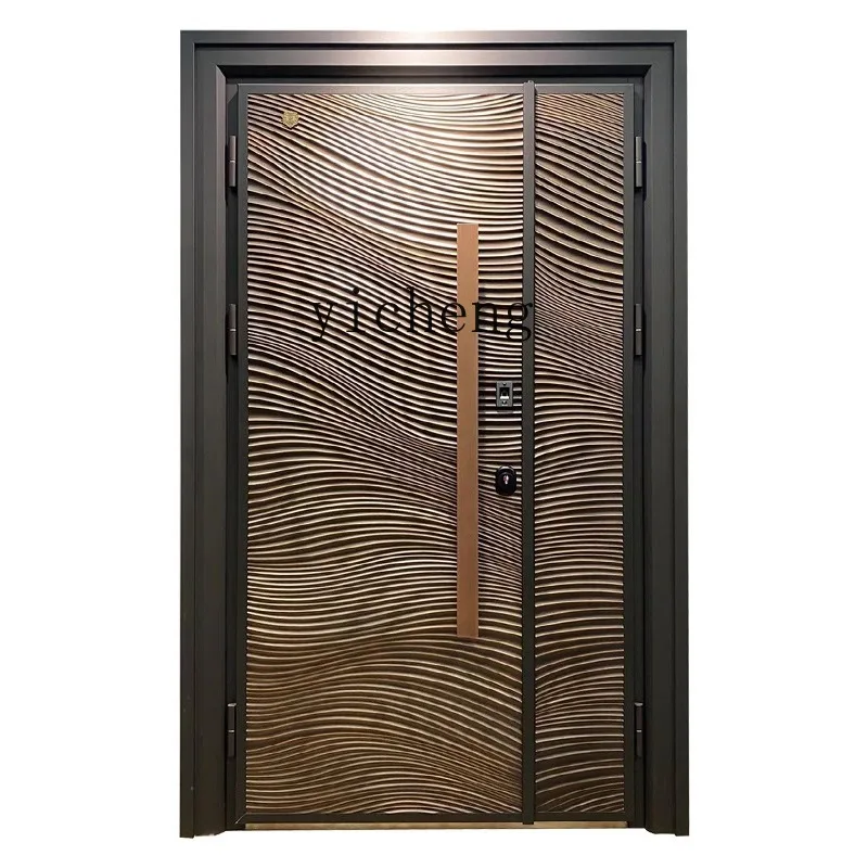 

Tqh Villa Door Cast Aluminum Door Anti-Theft Light Luxury Rural Self-Built Houses Door Copper