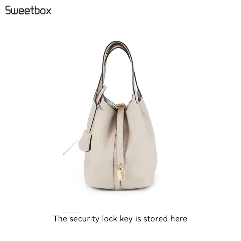 2023 New Vegetable Basket Bag Leather Handbag One Shoulder Women\'s Bag Large Capacity Bucket Bag Portable Wedding