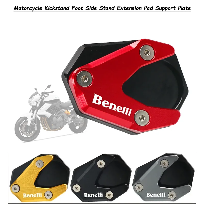 

For Benelli TNT600i TNT 600i 2020-2022 2021 Motorcycle CNC Kickstand Foot Side Stand Extension Pad Support Plate Enlarge