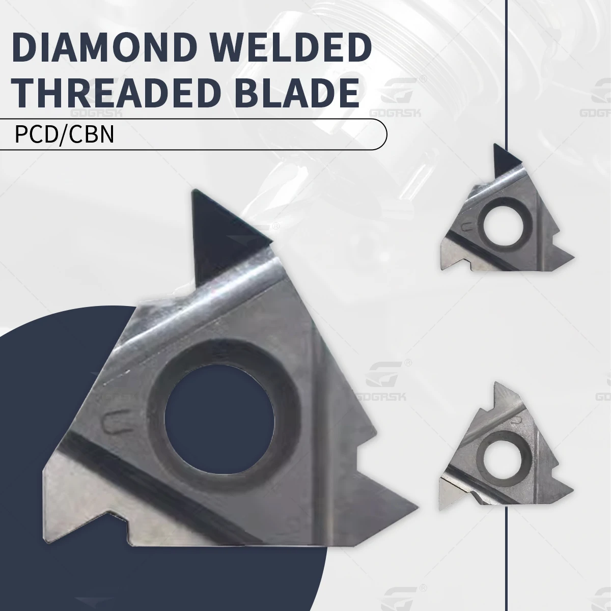 11IR AG60 16ER 16IR AG60 PCD CBN AG55 Diamond Thread Turning Inserts CNC Lathe Tools Aluminum High Gloss PCD Boron Nitride CBN