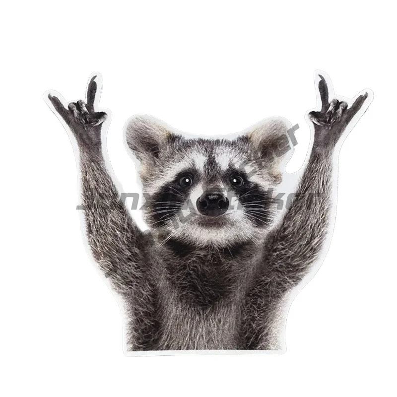 

Funny Raccoon Motorcycle Stickers Cartoon Waterproof Fuel Tank Decoration Accessories Motorbike Body Durable Vinyl Decals