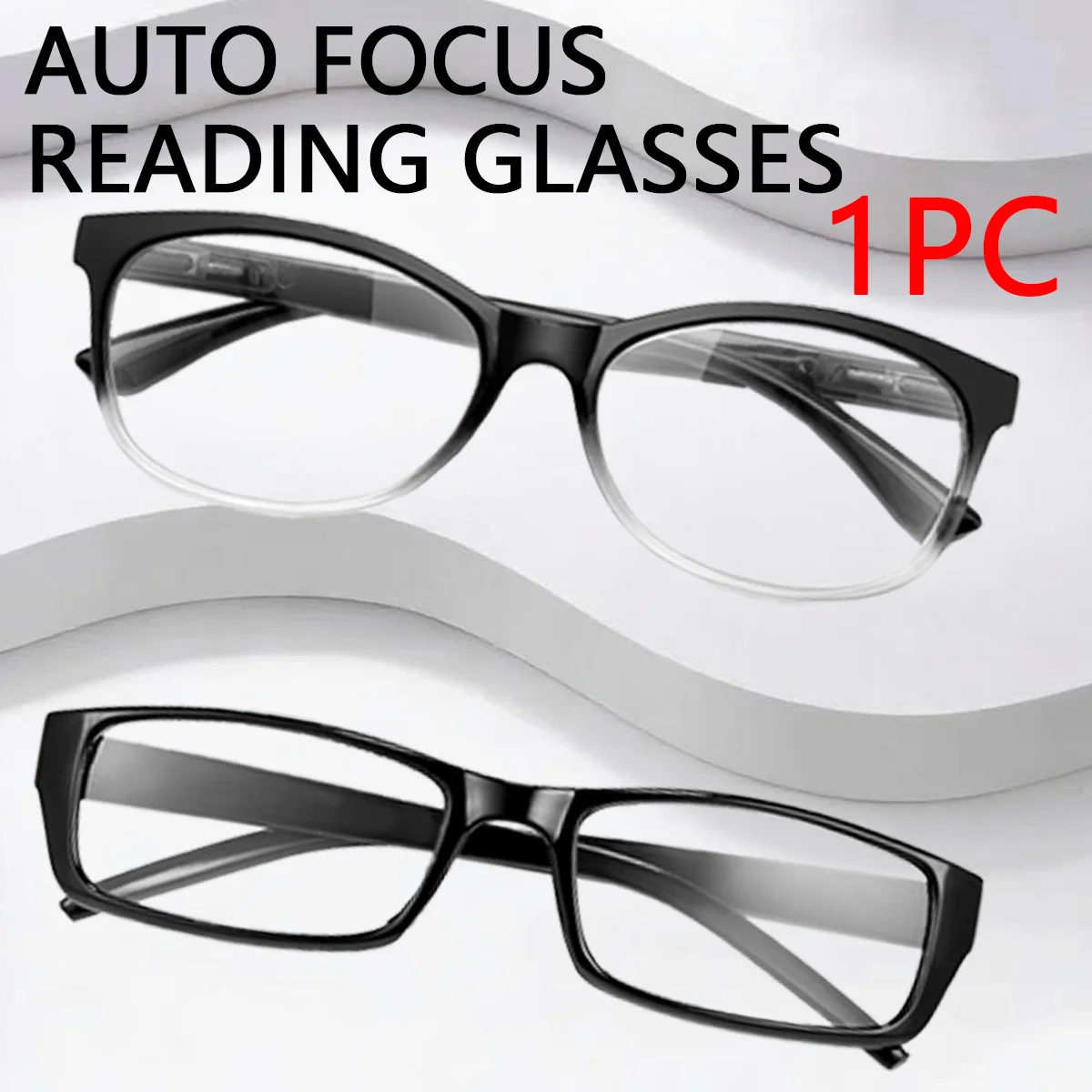1PC Autofocus Presbyopic Reading Glasses Women Men Eyeglass Women Resin HD Magnifier