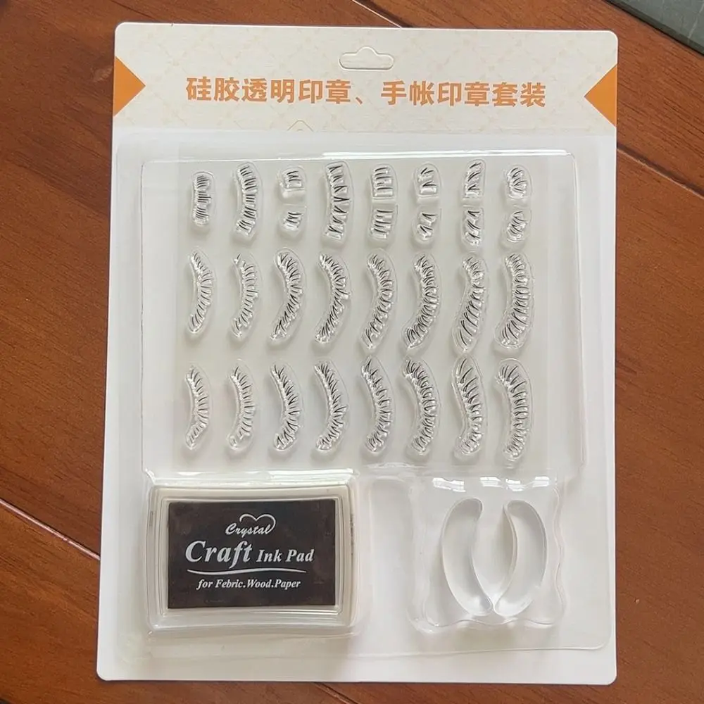 

DIY Silicone Eyelash Stamps Tool Eyelashes Natural V-shaped Lower Lashes Extensions Simulation Mascara Sticker