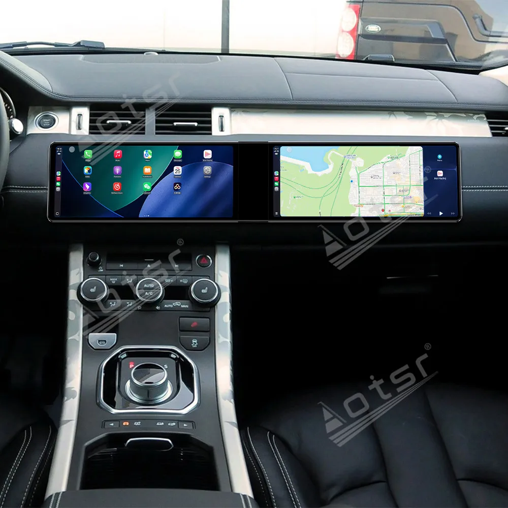 

Dual 12.3” CarPlay For Range Rover Evoque 2012-2015 GPS Navi Screen Multimedia Player Stereo retention of original car system