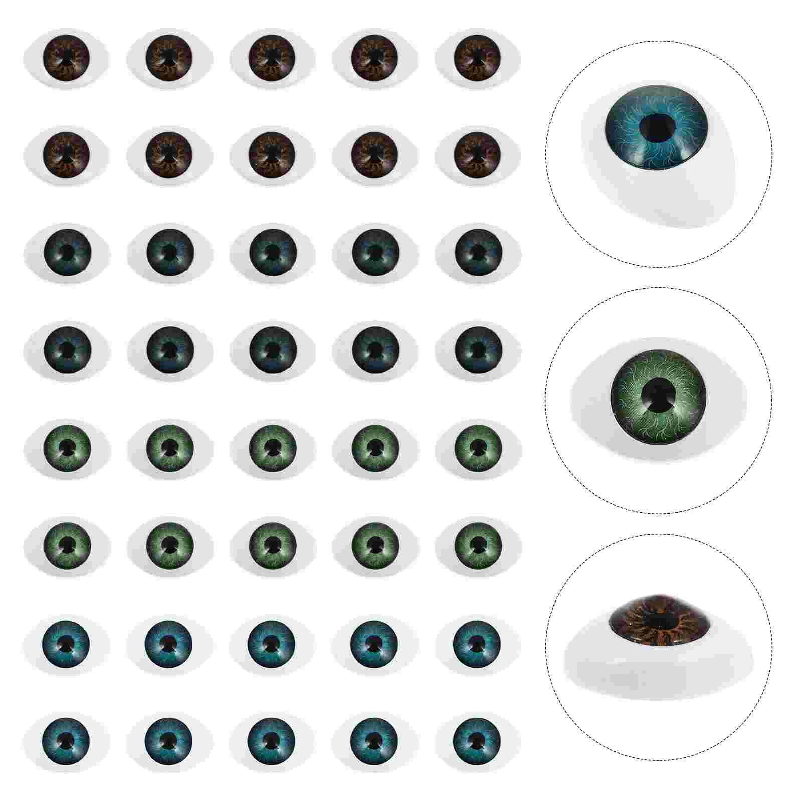 20 Pairs Artificial Eyeball Halloween Eyeballs Realistic Plastic Eyes Simulation Party Supplies Terror